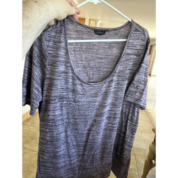 Woman's Attention Gray And Black Top XL - Picture 1 of 3